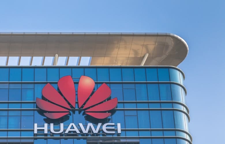 Het gebouw van het bedrijf Huawei.