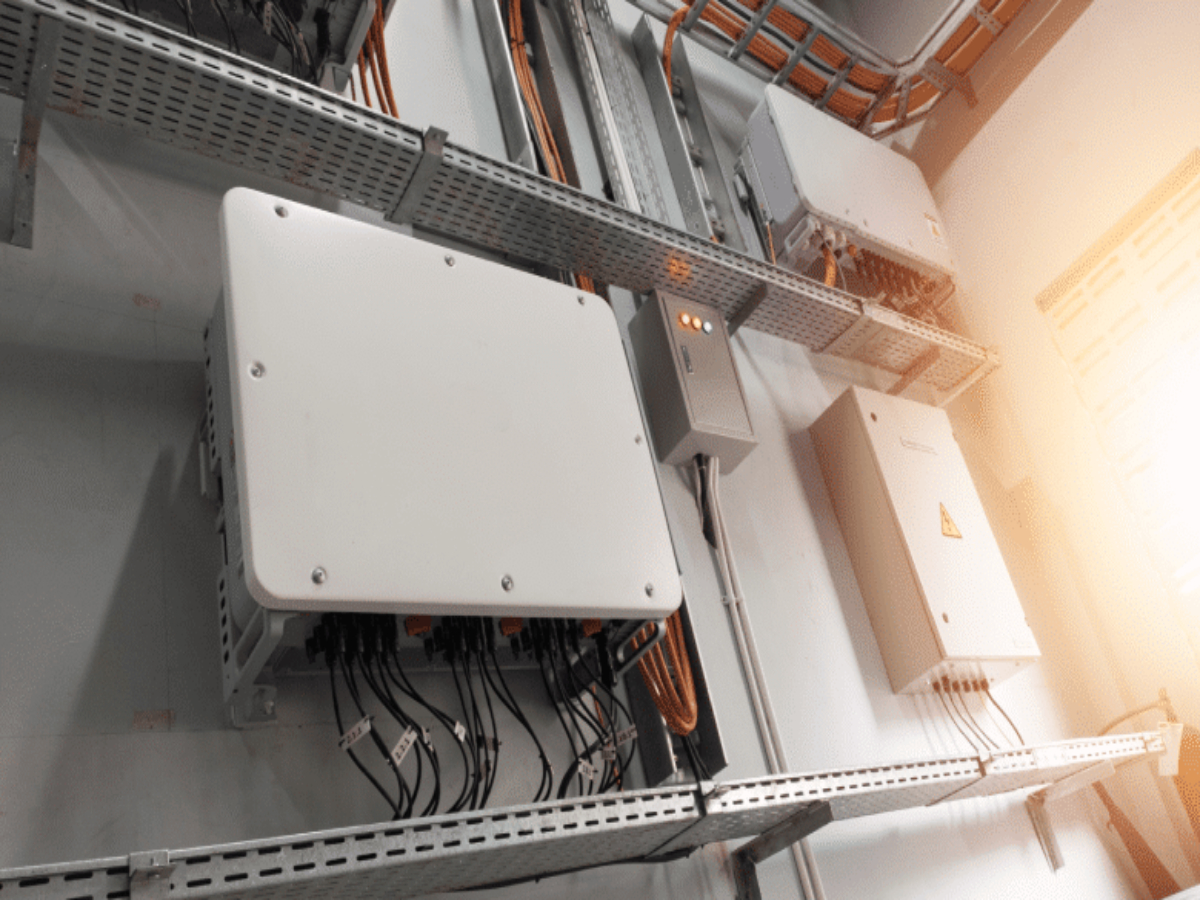 Een batterij omvormer. 